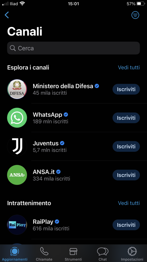 canale whatsapp